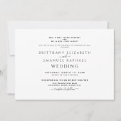 Eenvoudig zwart-wit beide ouders staan vermeld in  kaart (Voorkant)