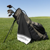 Eenvoudig zwart-wit beste opa ooit golfhanddoek (Groen)