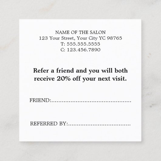 Eenvoudig zwart-wit Blauwgroen hart Aanbevelingskaartje (Achterkant)