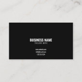 Eenvoudig zwart-wit bouwterrein Silhouette Visitekaartje (Achterkant)