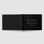 Eenvoudig zwart-wit bruiloft gastenboek (Volledig)