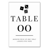 Eenvoudig zwart-wit Bunco ANY Tafelnummer (Voorkant)