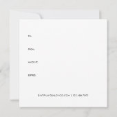 Eenvoudig zwart wit cadeaubon certificaat (Achterkant)