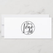 Eenvoudig zwart-wit cadeaubon logo (Achterkant)