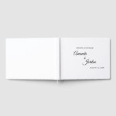 Eenvoudig zwart-wit Calligrafie-gastboek Gastenboek (Volledig)