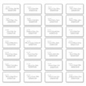 Eenvoudig zwart-wit calligrafie-gastlabel sticker (Voorkant)