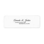 Eenvoudig zwart-wit Calligrafierendement Etiket (Voorkant)