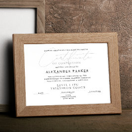 Eenvoudig zwart-wit certificaat Afstuderen