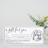 Eenvoudig zwart-wit certificaat logo (Staand voorkant)