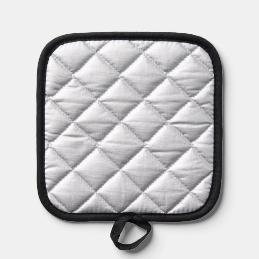 Eenvoudig zwart-wit Checkerboard Monogram Pannenlap (Achterkant)