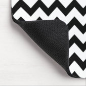 Eenvoudig zwart-wit Chevron-patroon Muismat (Hoek)