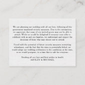 Eenvoudig zwart-wit Coronavirus - Gegevens Informatiekaartje (Achterkant)