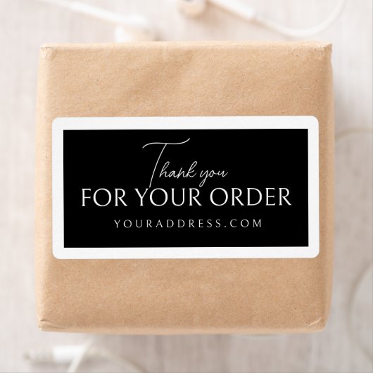 Eenvoudig zwart-wit dank u sticker ontwerp (Insitu)