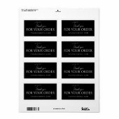 Eenvoudig zwart-wit dank u sticker ontwerp (Full Sheet)