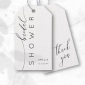 Eenvoudig Zwart & Wit Dank u Vrijgezellenfeest Cadeaulabel