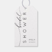 Eenvoudig Zwart & Wit Dank u Vrijgezellenfeest Cadeaulabel (Voorkant)