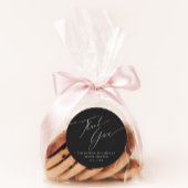 Eenvoudig zwart-wit Dank u Vrijgezellenfeest Ronde Sticker