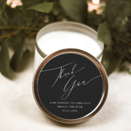 Eenvoudig zwart-wit Dank u Vrijgezellenfeest Ronde Sticker