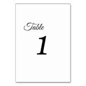 Eenvoudig zwart-wit de Nummers van de Lijst van de Kaart (Voorkant)