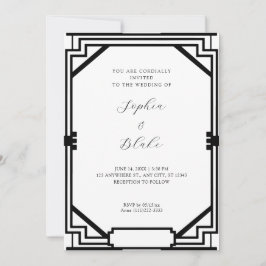 Eenvoudig zwart-wit  decohuwelijk kaart