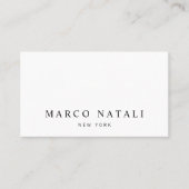 Eenvoudig zwart-wit design visitekaartje (Voorkant)