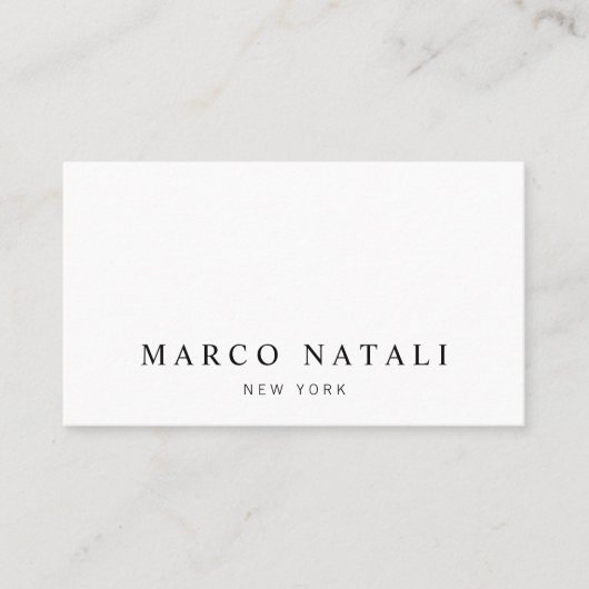 Eenvoudig zwart-wit design visitekaartje (Voorkant)