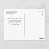 Eenvoudig zwart-wit elegant bruiloft Dank u Briefkaart (Achterkant)