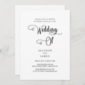 Eenvoudig zwart-wit elegant en tijdloos kaart (Voorkant / Achterkant)