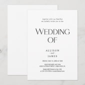 Eenvoudig zwart-wit elegant en tijdloos kaart (Voorkant / Achterkant)