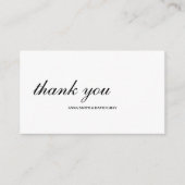 Eenvoudig zwart-wit elegant - Hartelijk dank Informatiekaartje (Voorkant)
