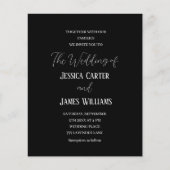 Eenvoudig zwart-wit elegant huwelijk (Voorkant)