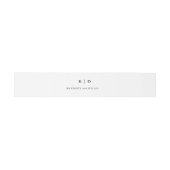 Eenvoudig zwart-wit elegant huwelijk uitnodigingen wikkel (Vlak)