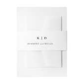 Eenvoudig zwart-wit elegant huwelijk uitnodigingen wikkel (Voorkant Voorbeeld)