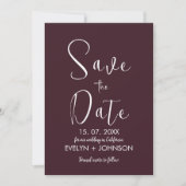 Eenvoudig zwart-wit Elegant minimalistisch, bespaa Save The Date (Voorkant)