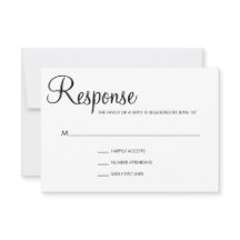 Eenvoudig zwart-wit elegant script bruiloft