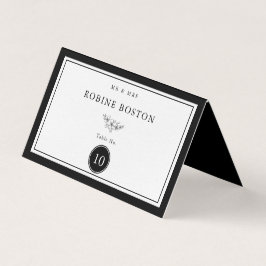 Eenvoudig zwart-wit elegant tafelnummer