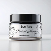 Eenvoudig zwart-wit Elegant Waterfles Etiket