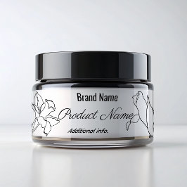 Eenvoudig zwart-wit Elegant Waterfles Etiket