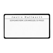 Eenvoudig zwart-wit en eenvoudig zwart-wit etiket (Voorkant)