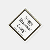 Eenvoudig zwart, wit en goud bij de aftredingspart servet (Hoek)