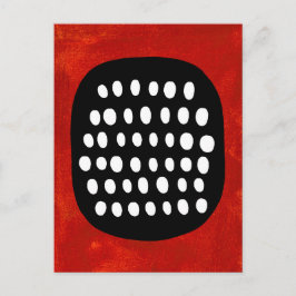 Eenvoudig zwart wit en rood Briefkaart