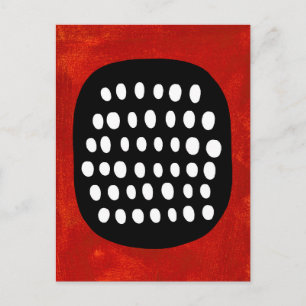 Eenvoudig zwart wit en rood Briefkaart