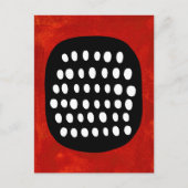 Eenvoudig zwart wit en rood Briefkaart (Voorkant)