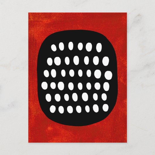 Eenvoudig zwart wit en rood Briefkaart (Voorkant)