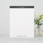 Eenvoudig, zwart-wit en zwart persoonlijk briefhoofd (Staand voorkant)