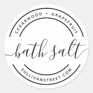 Eenvoudig zwart, wit etiket met laag zout