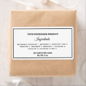 Eenvoudig zwart-wit etiket van ingrediënten (Insitu)