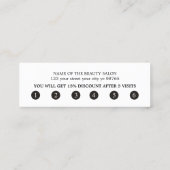 Eenvoudig zwart-wit Faux Gold Heart Klantenkaartje (Achterkant)