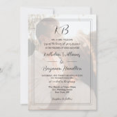 Eenvoudig zwart wit Formele formulering 2 foto bru Kaart (Voorkant)