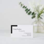 Eenvoudig zwart wit fotografie Visitekaartje (Staand voorkant)